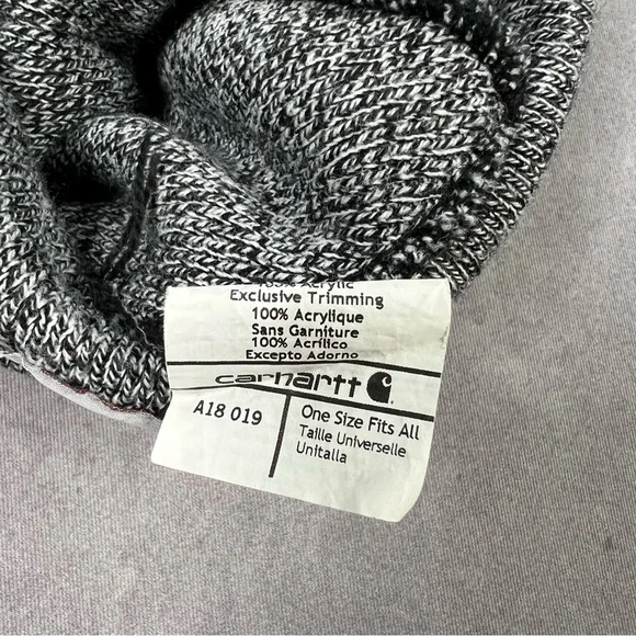 Carhartt Black and White Knit Beanie - Picture 3 of 3